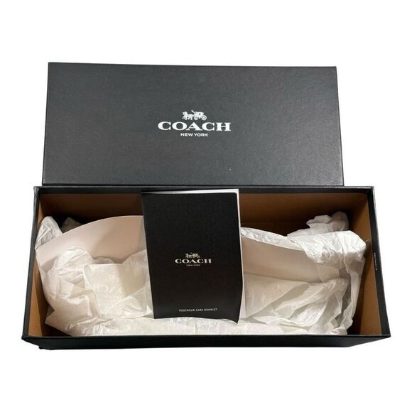 Coach Farrell Women’s Semi Matte Calf Ballet Flats Shoes Stone Size 7 - Picture 10 of 14